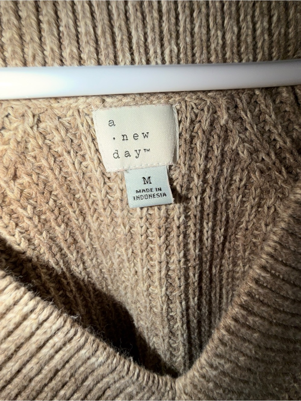 a new day Women's V-Neck Sweater in Taupe Brown - Picture 4 of 4